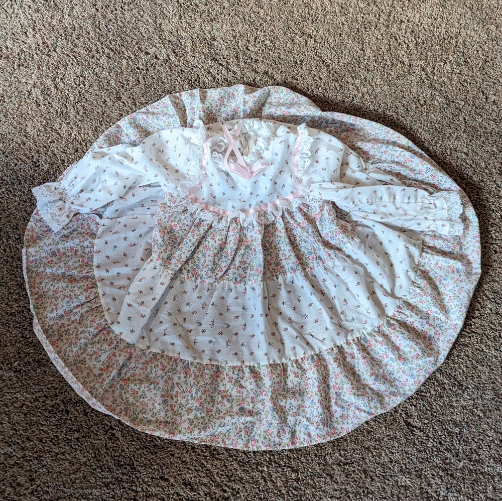 1980's CALICO TODDLER DRESS 80's vintage 3 - Picture 5 of 6